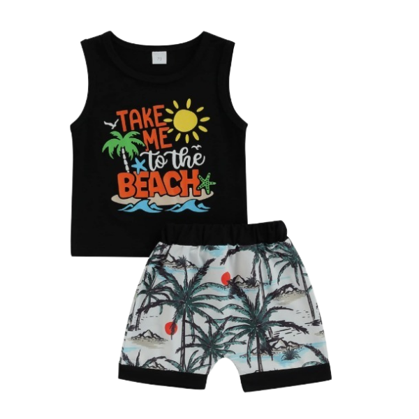 Baby & Kids 2pcs Printed T-shirt Set (3mths-7yrs)