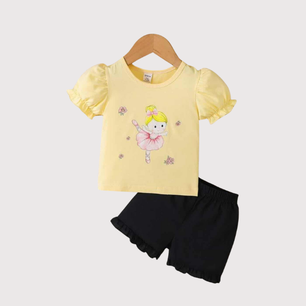 Baby & Kids 2pcs Printed T-shirt Set (3mths-6yrs)