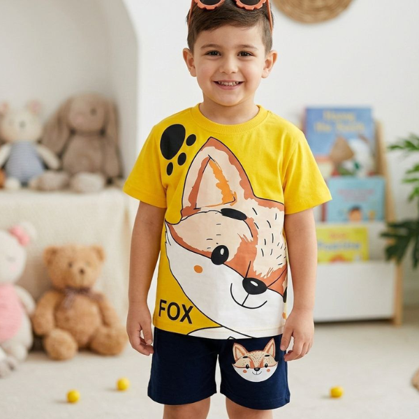 Baby & Kids 2pcs Printed T-shirt Set (3mths-6yrs)