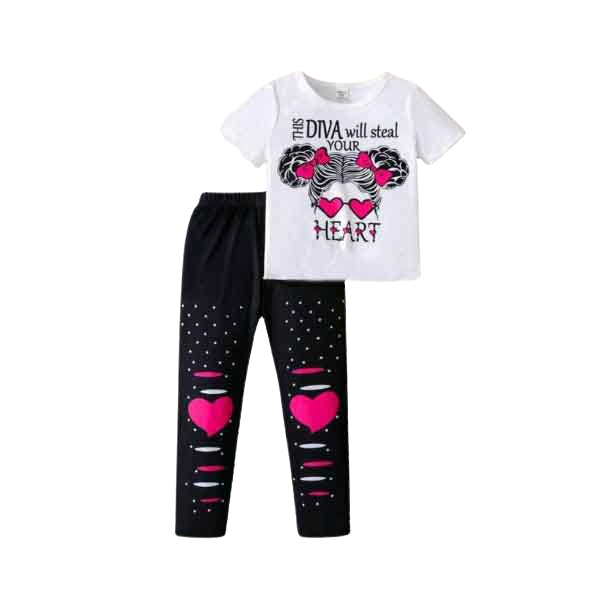 Baby & Kids 2pcs Printed T-shirt Set (3mths-8yrs)