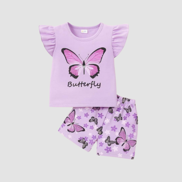 Baby & Kids 2pcs Printed T-shirt Set (3mths-6yrs)