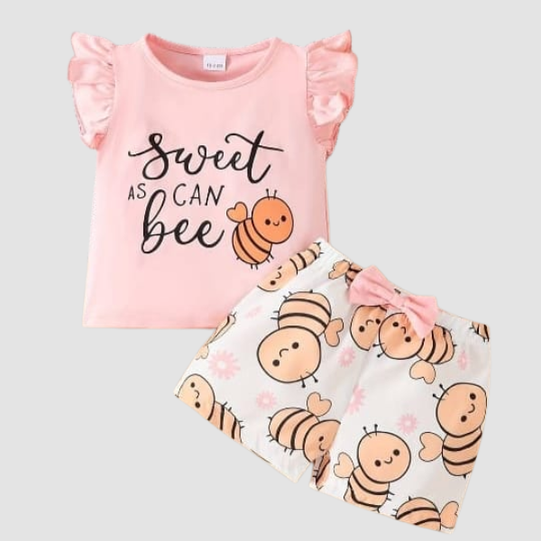 Baby & Kids 2pcs Printed T-shirt Set (3mths-6yrs)
