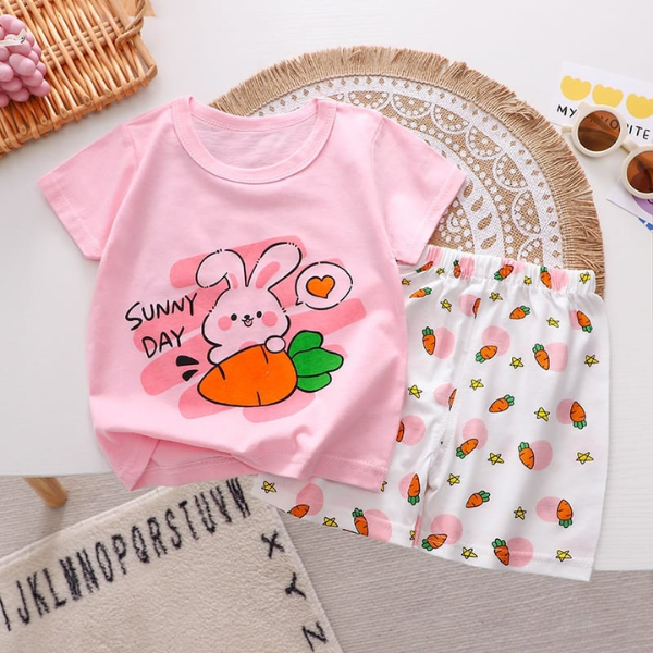 Baby & Kids 2pcs Printed T-shirt Set (3mths-6yrs)