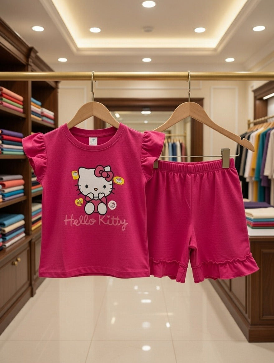 Baby & Kids 2pcs Printed T-shirt & Pant set (3M-7yrs)