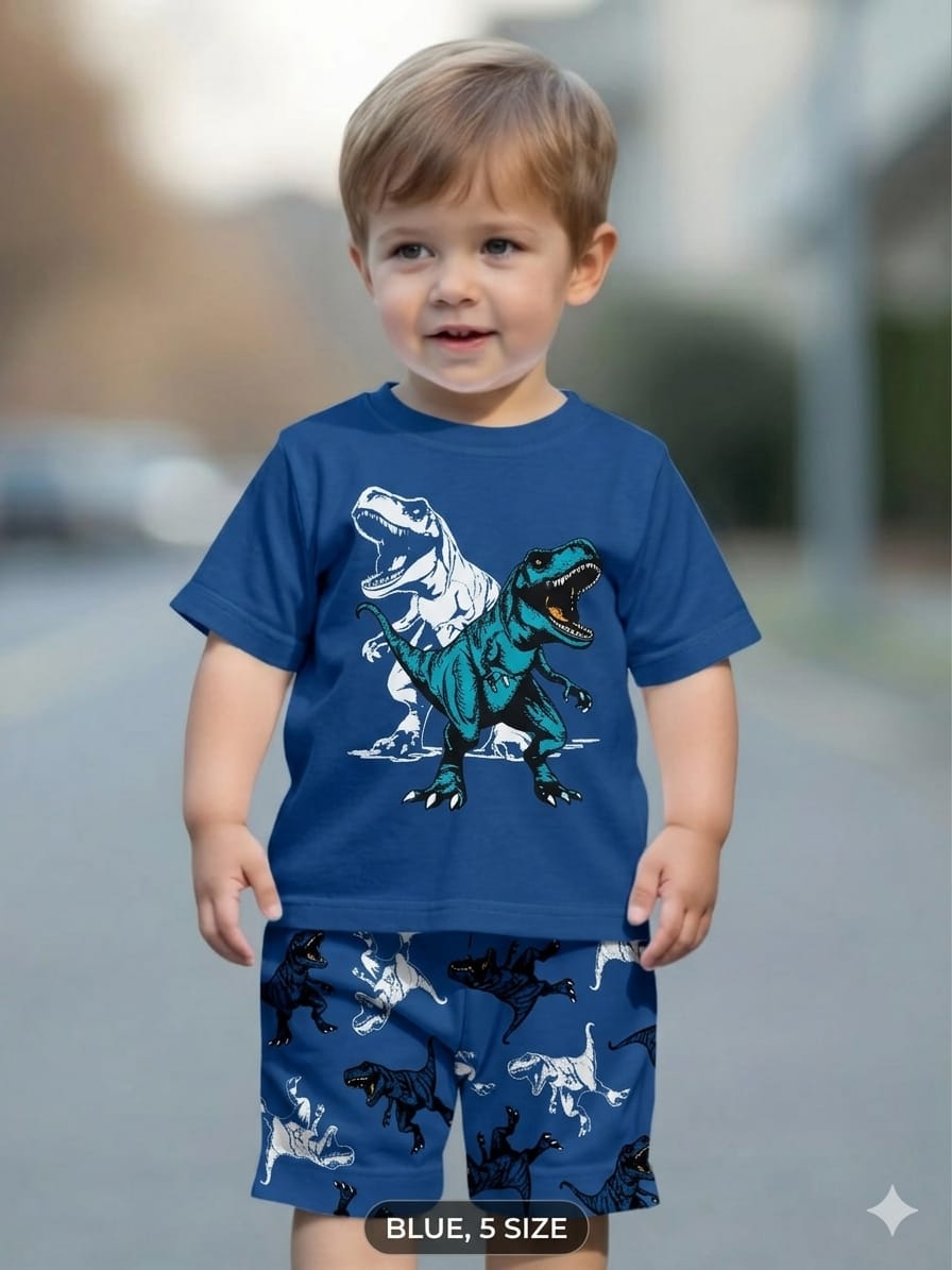 Baby & Kids Printed T-shirt & Pant set (3M-7yrs)