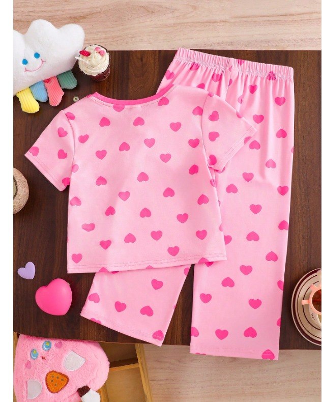 Pink Heart & Bunny Pajama Set! (2yrs-12yrs)