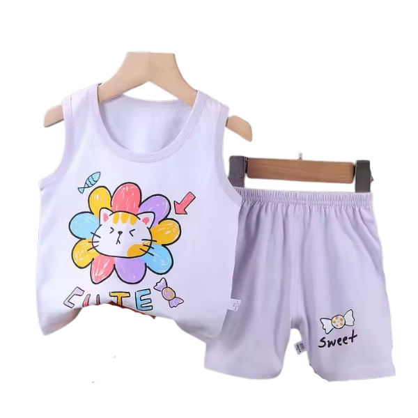 Baby & Kids 2pcs Printed T-shirt Set (3mths-7yrs)