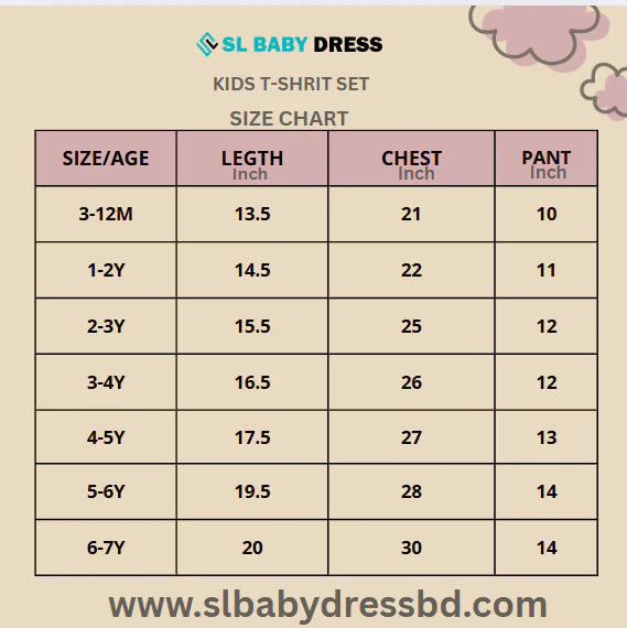 Baby & Kids 2pcs Printed T-shirt Set (3mths-6yrs)