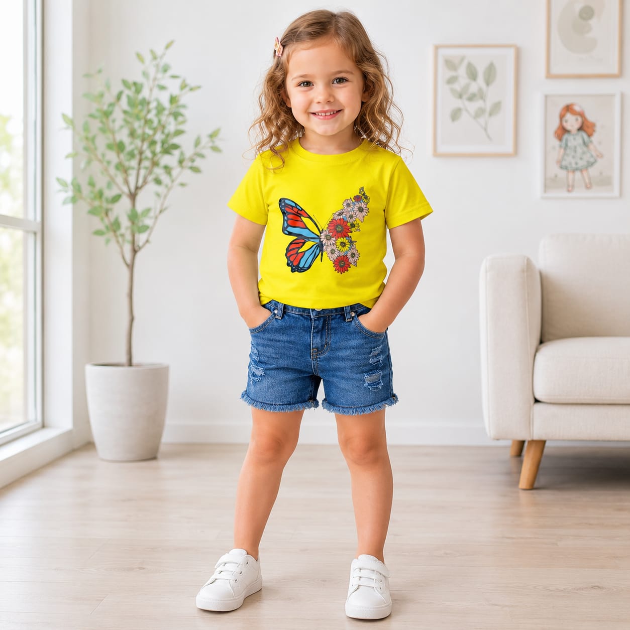 Baby & Kids  Printed T-shirt & Jeans Pant set (1yrs-7yrs)