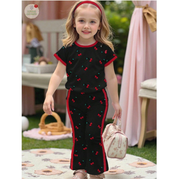 Girls Cherry Love Baby & Pant  Set (2yrs-12yrs)