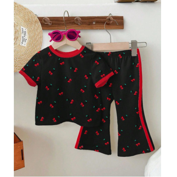 Girls Cherry Love Baby & Pant  Set (2yrs-12yrs)