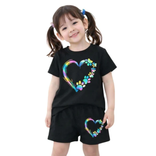 Baby & Kids 2pcs  Printed T-shirt Set (3mths-6yrs)
