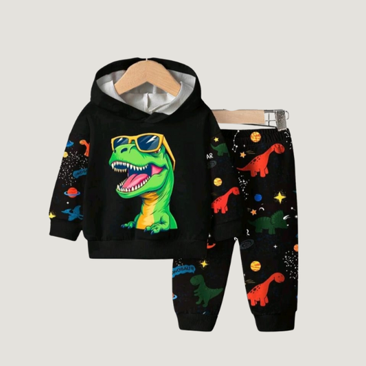 Baby & Kids Winter Printed Joggers & Hoddie Set (3M-8yrs)