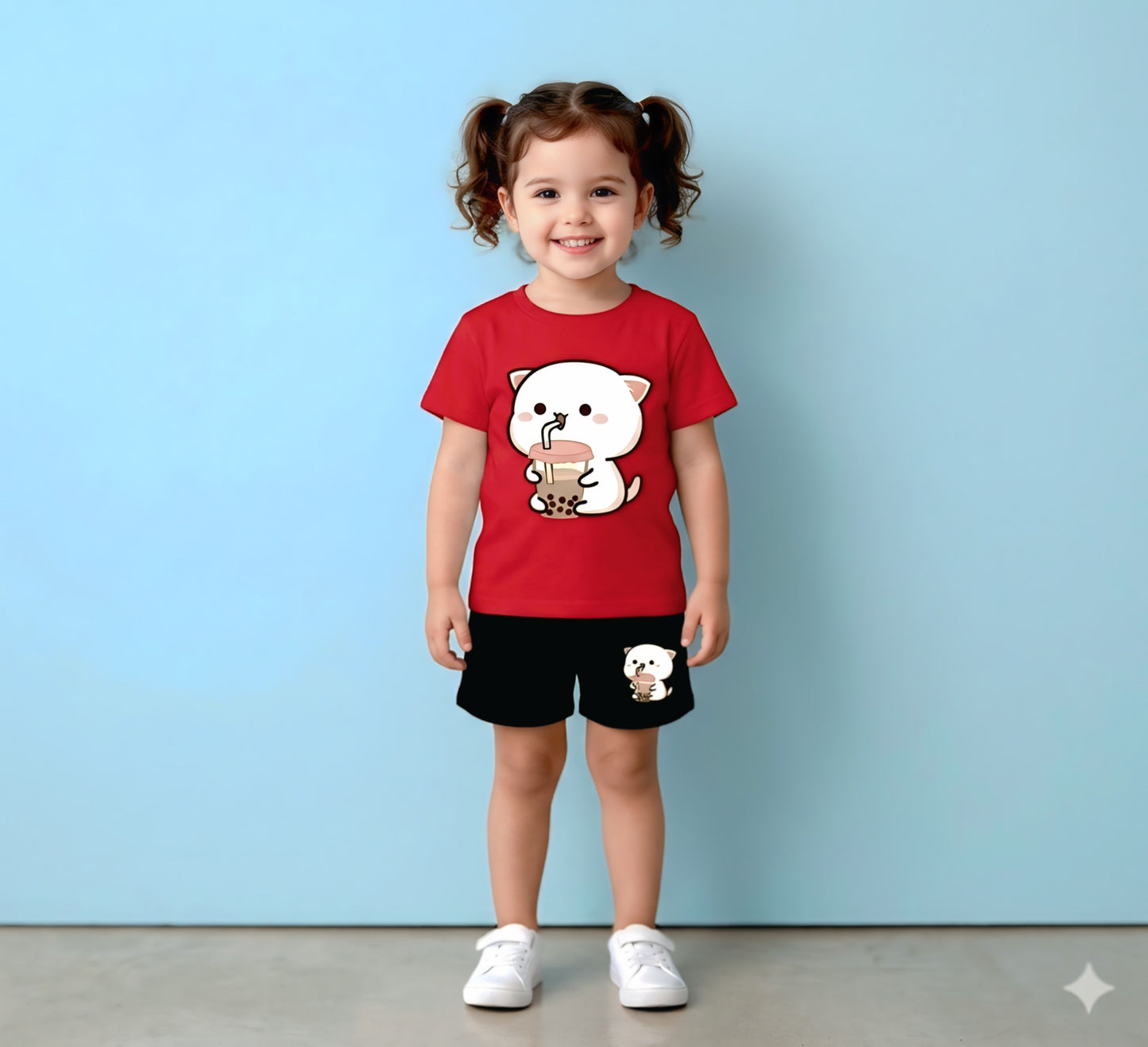 Baby & Kids 2pcs  Printed T-shirt Set {without shos }(3mths-6yrs)