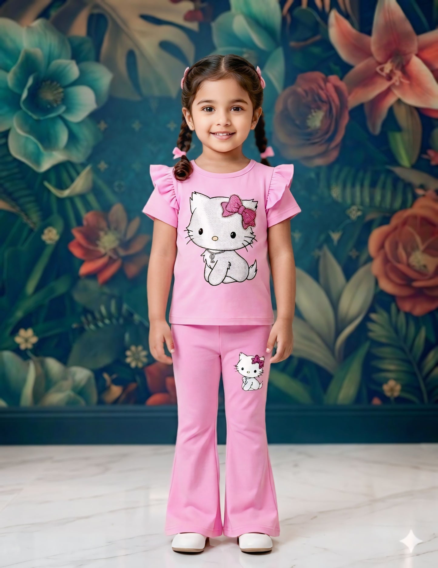 Baby & Kids Printed T-shirt & long Pant  Set (1yrs-7yrs)