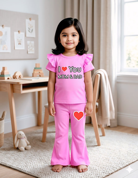 Baby & Kids Printed T-shirt & long Pant  Set (1yrs-7yrs)