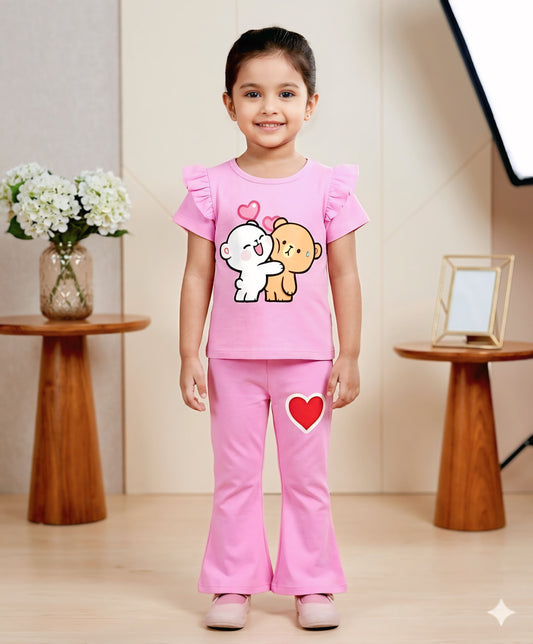 Baby & Kids Printed T-shirt & long Pant  Set (1yrs-7yrs)