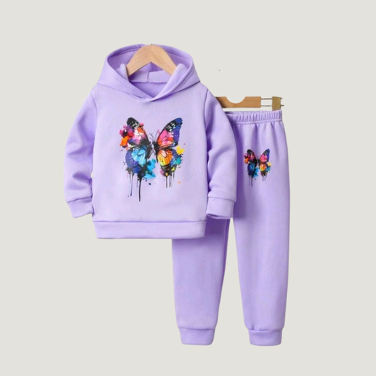 Baby & Kids Winter Printed Joggers &Hoddie Set (3M-8yrs)