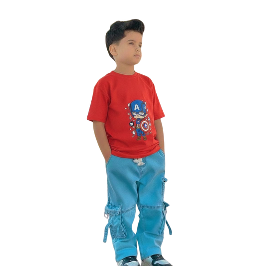 Little Hero Utility Cargo Set – Captain America (5yrs -12yrs)