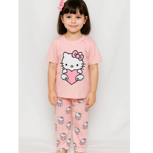 Baby & Kids 2pcs Printed T-shirt & Full Pant (3m-12yrs)