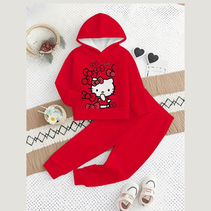 Baby & Kids Winter Printed Joggers & Hoddie Set (3M-8yrs) {With out shos}