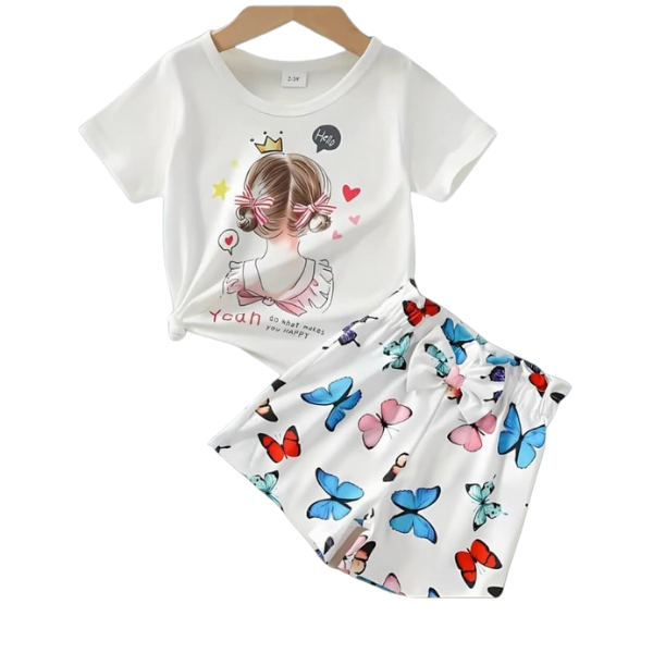 Baby & Kids 2pcs Little Princess Printed T-shirt Set (3mths-6yrs)