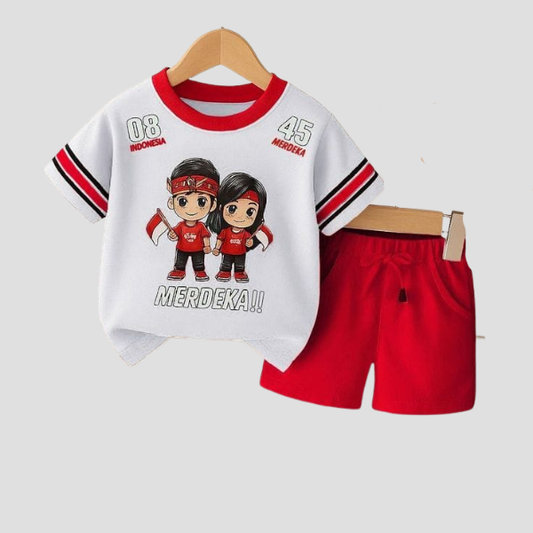 Baby & Kids 2pcs  Printed T-shirt Set (3mths-6yrs)