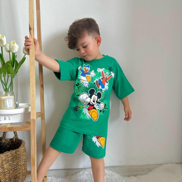 Baby & Kids 2pcs  Printed T-shirt Set (3mths-7yrs)