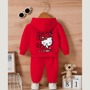 Baby & Kids Winter Printed Joggers & Hoddie Set (3M-8yrs) {With out shos}