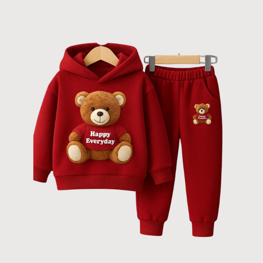 Baby & Kids Winter Printed Joggers & Hoddie Set (3M-8yrs)