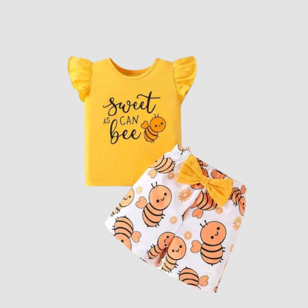 Baby & Kids 2pcs  Printed T-shirt Set (3mths-6yrs)