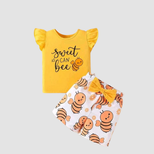 Baby & Kids 2pcs  Printed T-shirt Set (3mths-6yrs)