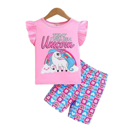 Baby & Kids 2pcs  Printed T-shirt Set (3mths-7yrs)