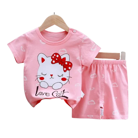 Baby & Kids 2pcs  Printed T-shirt Set (3mths-6yrs)