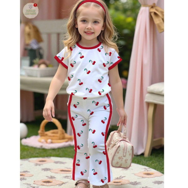 Girls Cherry Love Baby & Pant  Set (2yrs-12yrs)