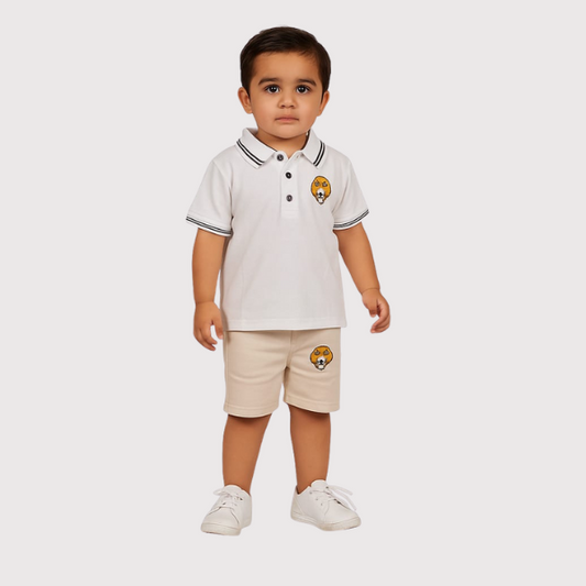 Baby & Kids 2pcs Polo T-shirt & Gabardine pant Set (2yrs-12yrs)