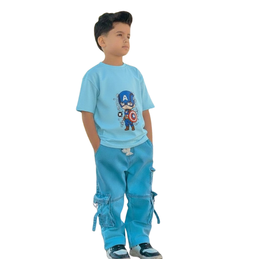 Little Hero Utility Cargo Set – Captain America (5yrs -12yrs)