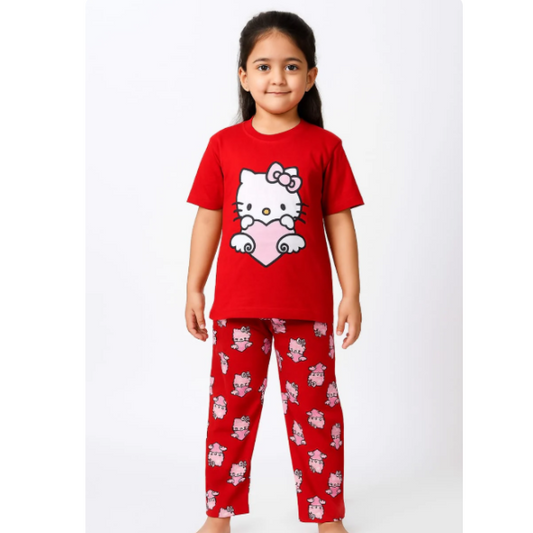 Baby & Kids 2pcs Printed T-shirt & Full Pant (3m-12yrs)