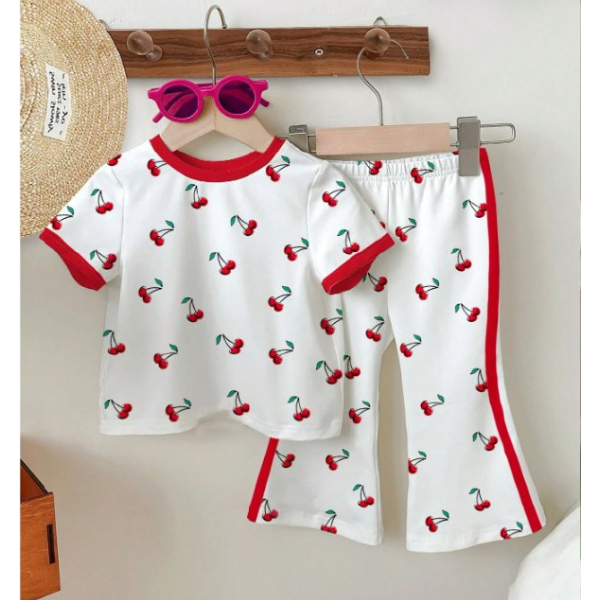 Girls Cherry Love Baby & Pant  Set (2yrs-12yrs)