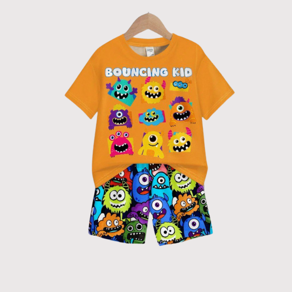 Baby & Kids 2pcs  Printed T-shirt Set (3mths-7yrs)