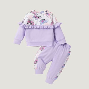 Baby & Kids Winter Printed Joggers & Sweatshirt Set (3M-8yrs)