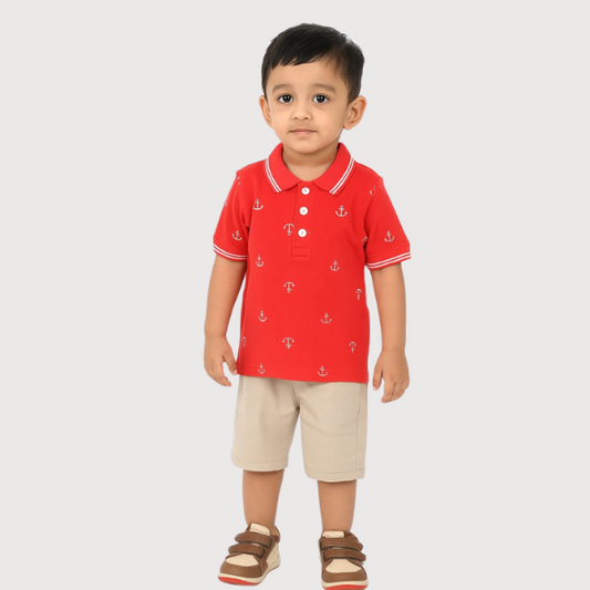 Baby & Kids 2pcs Polo T-shirt & Gabardine pant Set (2yrs-12yrs)