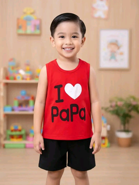 Baby & Kids  Printed Sleeveless T-shirt & Pant Set(3mths-6yrs)