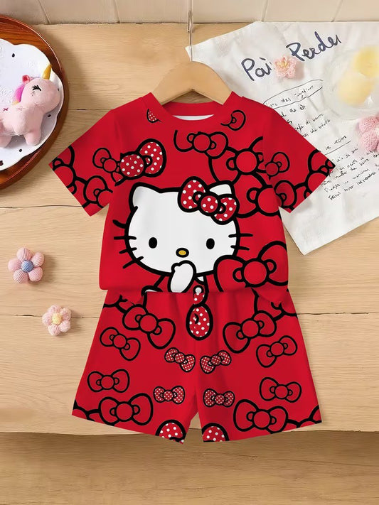 Baby & Kids 2pcs Printed T-shirt & pant set (3M-7yrs)