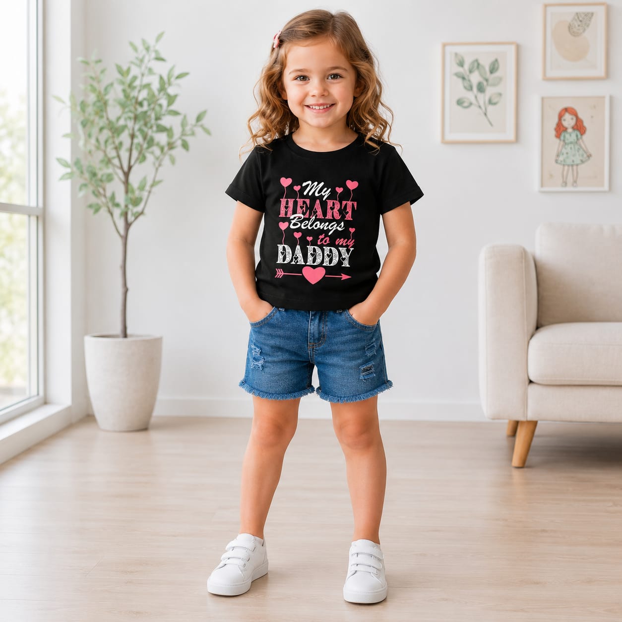 Baby & Kids  Printed T-shirt & Jeans Pant set (1yrs-7yrs)