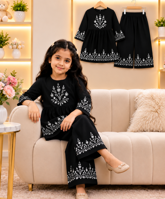 Girls Premium Embroidered 2-Piece Set  (2yrs -12yrs)