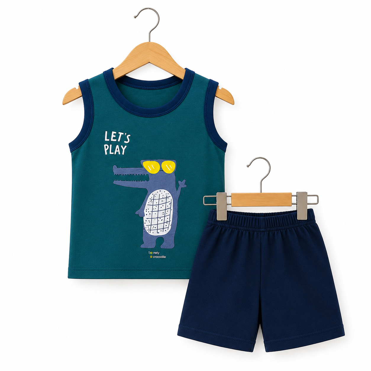 Teal Crocodile Kids’ Outfit Set (3mths-6yrs)
