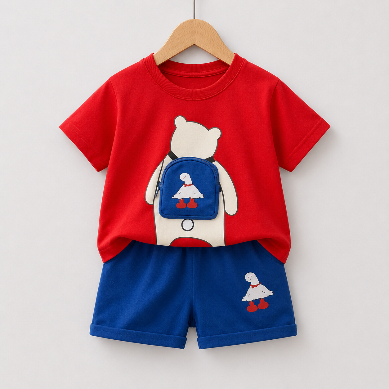 Baby Red T-Shirt & Blue Shorts Set (3mths-6yrs)