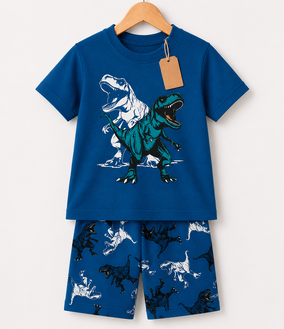 Blue Dinosaur  Printed T-shirt & Pant set (3M-7yrs)