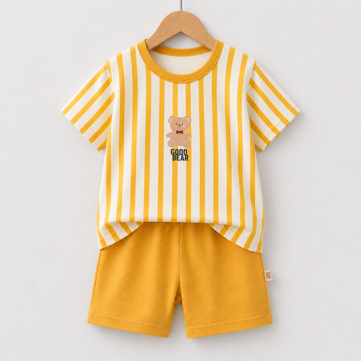Baby Boys Yellow Stripe Good Bear Dress Set (3mths 6yrs)